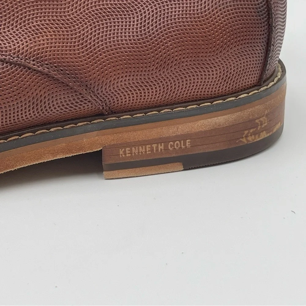 Kenneth Cole New York Men's Dance Lace Up Oxford Brown Size 11.5 Dress Shoes
